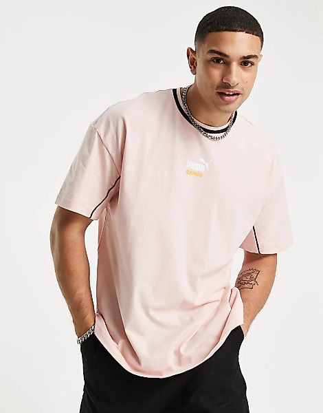 Puma – Kastiges T-Shirt in Rosa im 90er-Stil günstig online kaufen