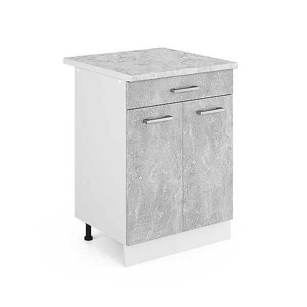 Vicco Küchenunterschrank R-Line Schubladenschrank für die Küche Beton 60 cm günstig online kaufen