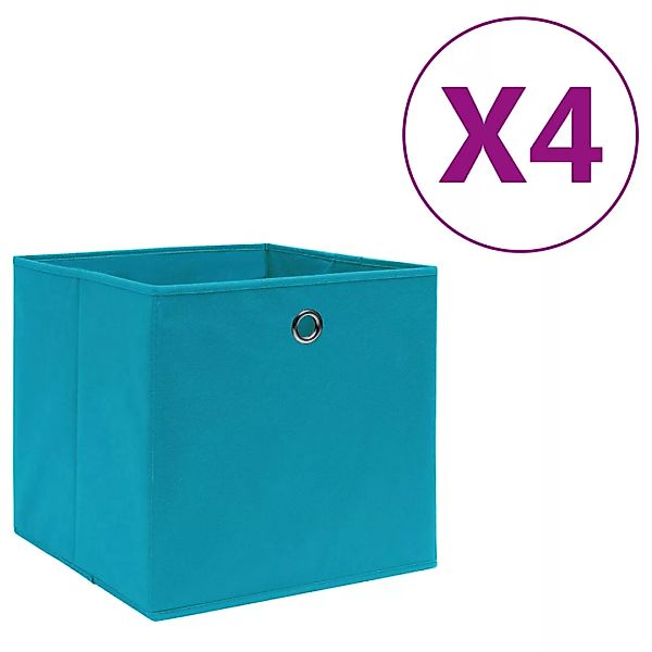 Aufbewahrungsboxen 4 Stk. Vliesstoff 28x28x28 Cm Babyblau günstig online kaufen