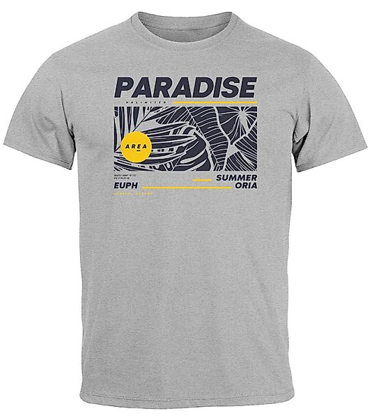 Neverless Print-Shirt Herren T-Shirt Paradise Unlimited günstig online kaufen