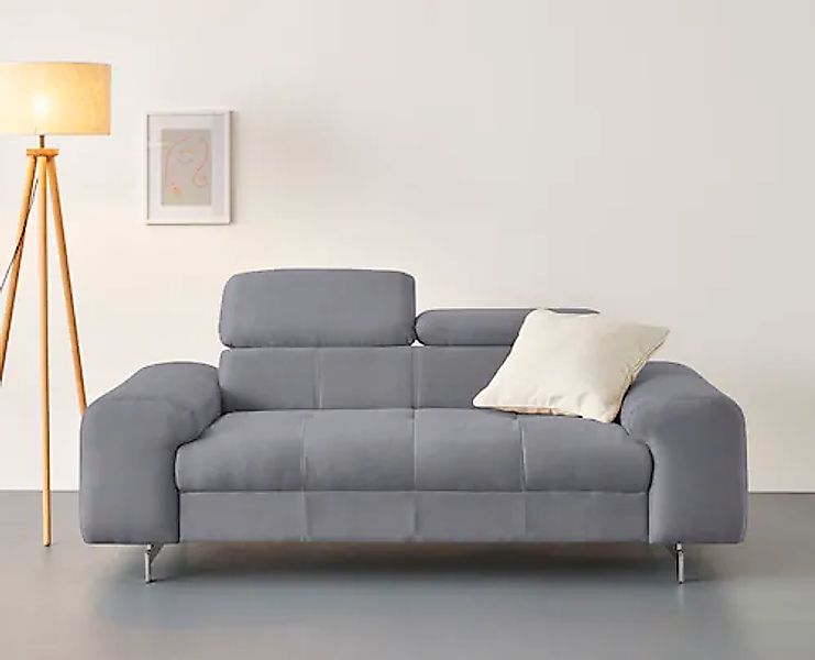 COTTA 2-Sitzer »Chef«, Big-Sofa mit Kopfteilverstellung, edle Metallkufen günstig online kaufen