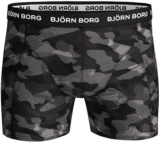 Bjorn Borg Cotton Stretch Boxershorts 3er-Pack Schwarz Grau - Größe S günstig online kaufen