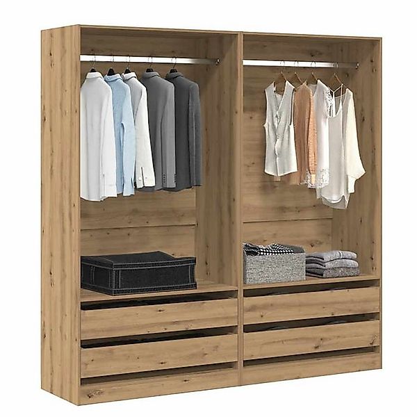 vidaXL Kleiderschrank Kleiderschrank Artisan-Eiche 100x50x200 cm Holzwerkst günstig online kaufen