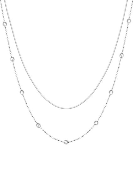 Hey Happiness Edelstahlkette Layer Collier Kugeln, günstig online kaufen