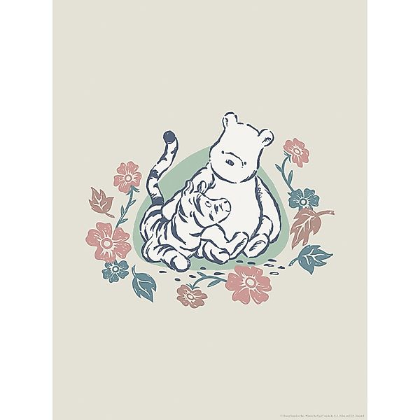 Komar Wandbild Disney Winnie the Pooh Flowers and Friends 30 cm x 40 cm Bei günstig online kaufen