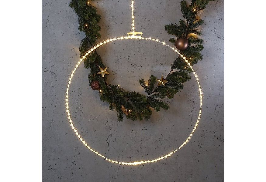 MARELIDA LED Dekolicht LED Ring Kreis Kranz Dekolicht mit Drahtlichterkette günstig online kaufen
