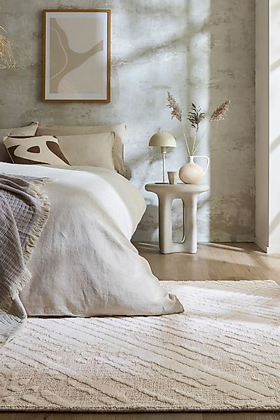 FLAIR RUGS Teppich "Remy" rechteckig 12 mm Höhe Hoch-niedriger Flor in Woll günstig online kaufen