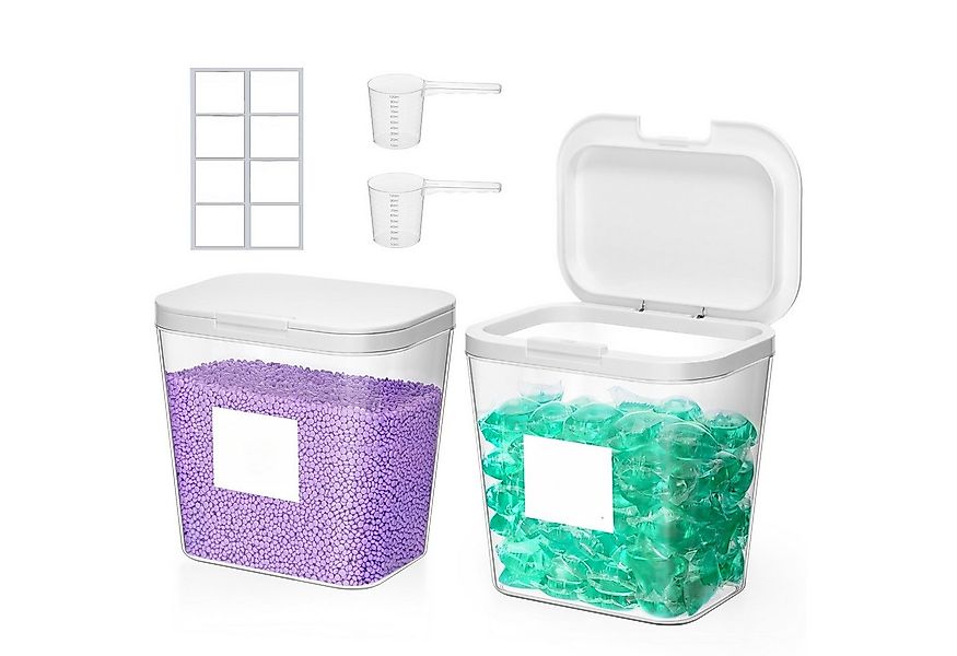 Lifewit Aufbewahrungsdose Wäsche Pods Behälter mit Etiketten und Löffeln (2 günstig online kaufen