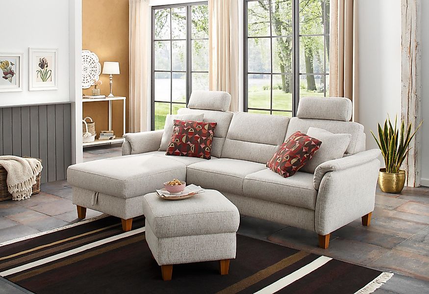 Home affaire Ecksofa Palmera L-Form, Federkern, günstig online kaufen