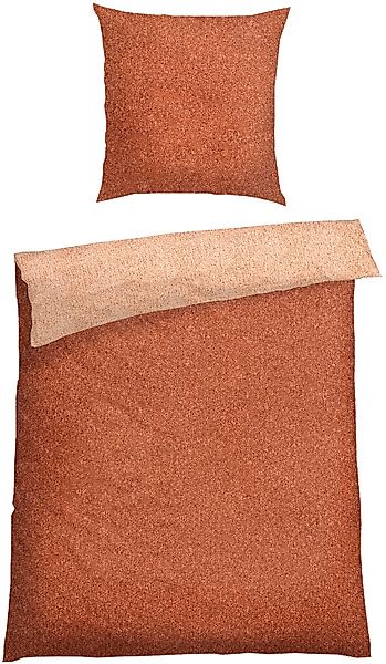Schiesser Wendebettwäsche "Vinnie aus weicher Baumwolle mit edlem Melangeef günstig online kaufen