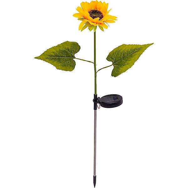 Näve Solar-Erdspieß Sonnenblumen IP44 Gelb-Grün 2er-Set 78,5 cm günstig online kaufen