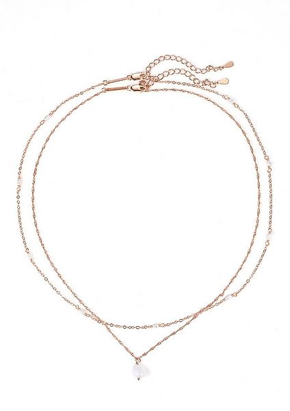 Hey Happiness Perlenketten-Set Damen 2-tlg., Schmuckset, Layer Halskette Si günstig online kaufen