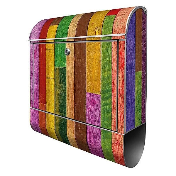 Banjado Design Briefkasten Silber Pulverbeschichtet 39x47x14cm 2 Schlüssel günstig online kaufen