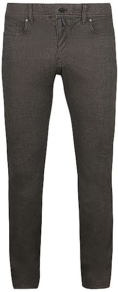 Pierre Cardin Trousers Lyon Tapered Druck Braun - Größe W 32 - L 32 günstig online kaufen