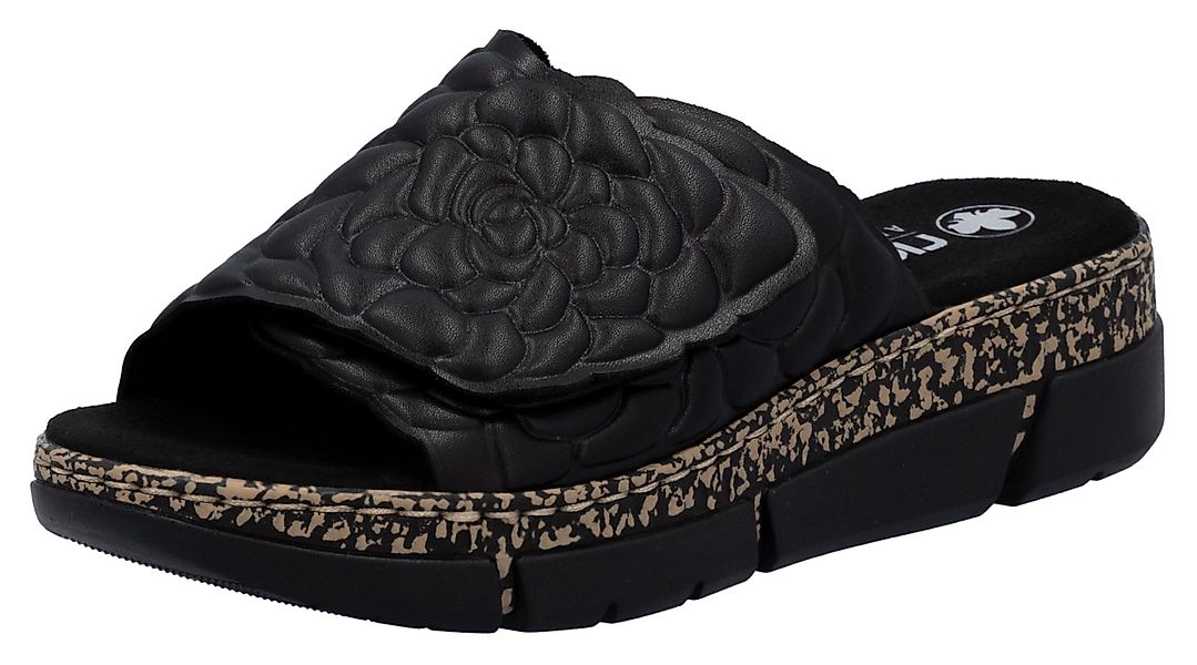 Rieker Pantolette Sommerschuh, Klettschuh, Hausschuh, Plateau, günstig online kaufen