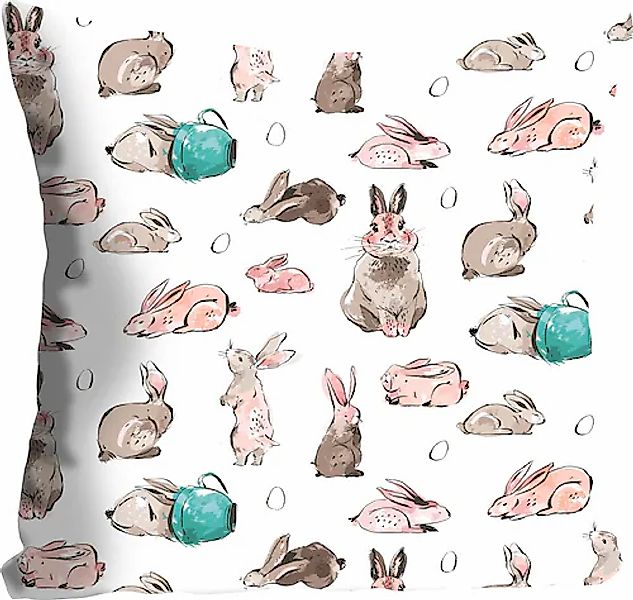 queence Dekokissen »Ceasar«, Kissenhülle,Häschen,Kaffeetassen,Ostern,Süß,Fr günstig online kaufen
