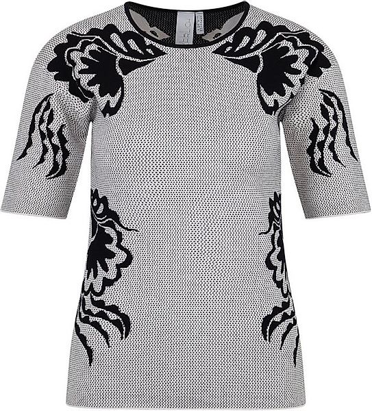 Sportalm Kitzbühel Kurzarmpullover mit Kontrastmuster günstig online kaufen