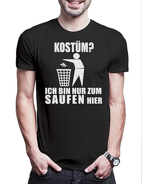 Urban Backwoods Print-Shirt Kostüm? Ich Bin Nur Zum Saufen Hier Herren T-Sh günstig online kaufen