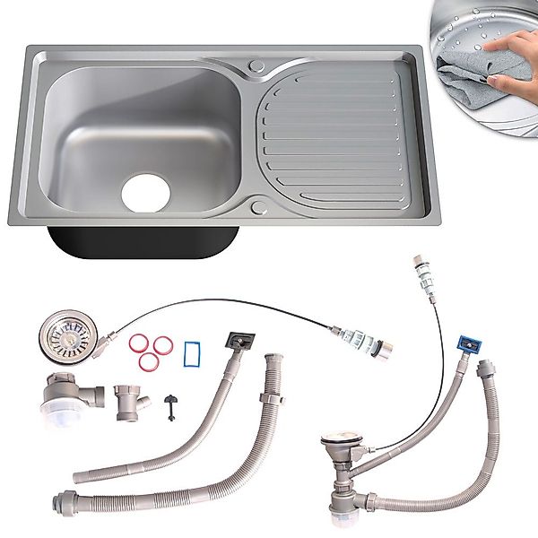 Mucola Edelstahlspüle Edelstahlspüle Spülbecken Einbauspüle Küchenspüle Ede günstig online kaufen