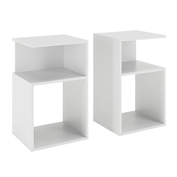 Vicco Nachtschrank Elios, Weiß, 2er Set günstig online kaufen