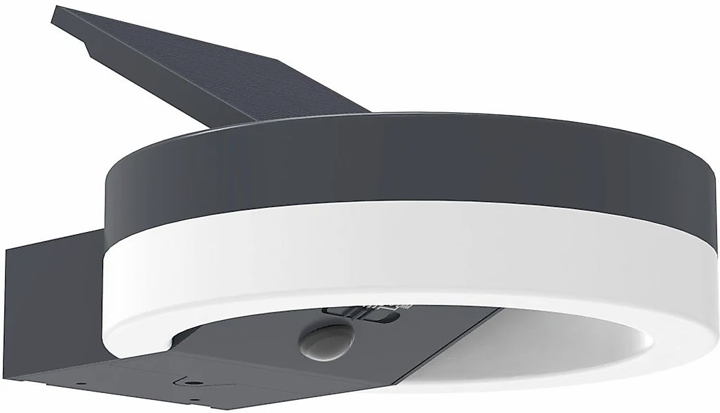 LUTEC LED Solarleuchte "LED-Solar-Aussenwandl. mit BWM RUNDA", 1 flammig, L günstig online kaufen