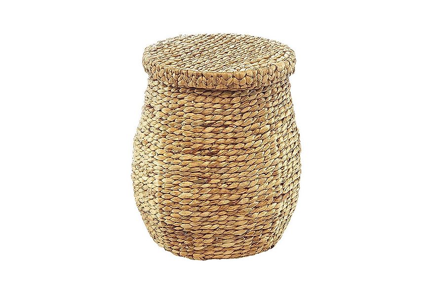 Kobolo Wäschekorb Aufbewahrungskorb aus Wasserhyazinthe mit Deckel (mit Dec günstig online kaufen