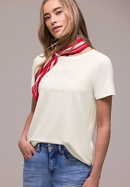 STREET ONE Rundhalsshirt Sommershirt mit Wording-Print günstig online kaufen