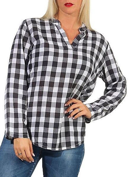 malito more than fashion Karobluse 20650 Bluse mit V-Ausschnitt Einheitsgrö günstig online kaufen