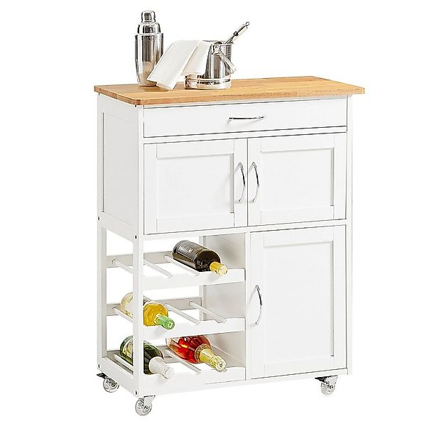 SoBuy Küchenwagen FKW45, Küchenwagen auf Rollen, Kücheninsel, Küchenregal, günstig online kaufen