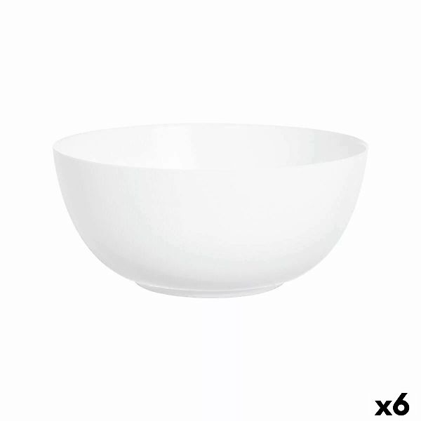 Salatschüssel Luminarc Diwali Weiß Glas (ø 26 Cm) (6 Stück) günstig online kaufen