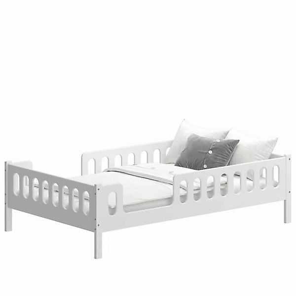 CADANI Kinderbett LARS 200x90 cm - Weiß 120x200 cm ohne Schublade ohne Matr günstig online kaufen