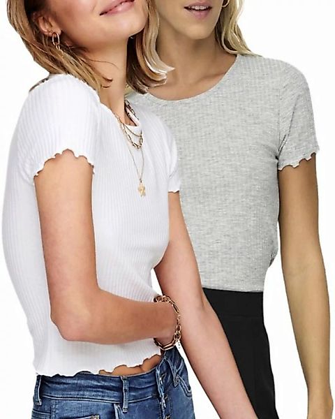 ONLY T-Shirt Basic Ripp Top im Doppelpack günstig online kaufen