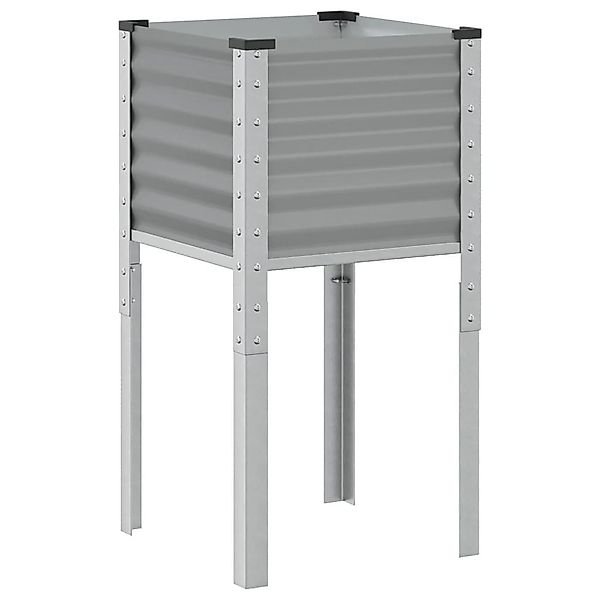 vidaXL Blumentopf Pflanzkübel Grau 45x45x88 cm günstig online kaufen