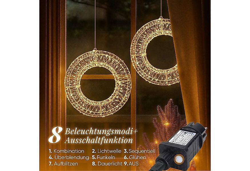 Salcar LED-Lichterkette LED Dekokranz Wandkranz Hängekranz Weihnachtsdeko F günstig online kaufen