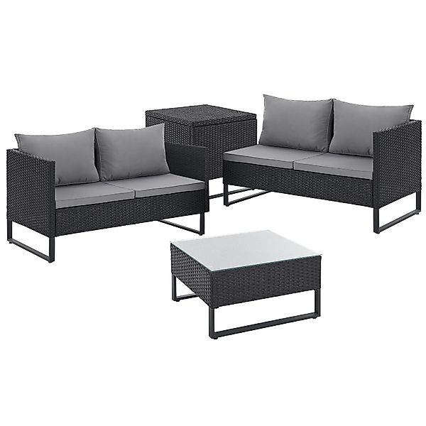 SVITA Gartenlounge-Set KANSAS, (Lounge-Set), Inklusive Kissenbox, günstig online kaufen