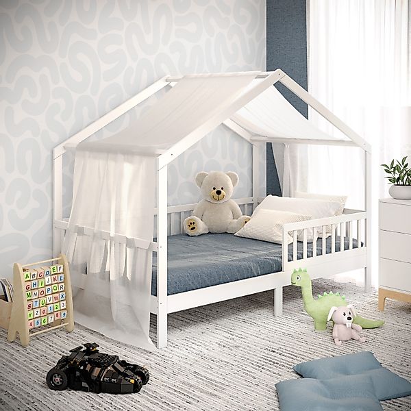CADANI Kinderbett Hausbett Davi (Rausfallschutz abnehmbar), günstig online kaufen