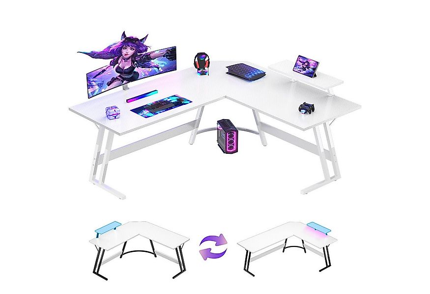 GUNJI Computertisch L-förmiger Gaming-Schreibtisch, Eckschreibtisch, 120/17 günstig online kaufen