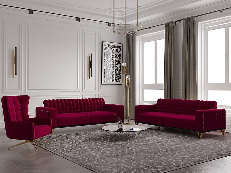 Möbeldreams Chesterfield-Sofa Sofa-Set Tina 3-2-1/3-3-1 / günstig online kaufen