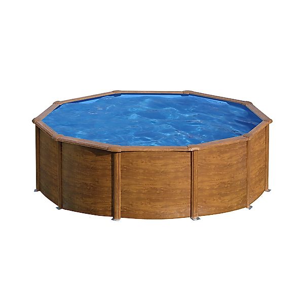 Gre Pool Pacific Rund mit Holzoptik Ø 460 cm x 120 cm Holzfarben günstig online kaufen