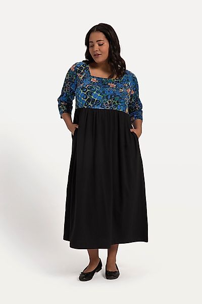 Ulla Popken Maxikleid Jerseykleid A-Line Empirenaht günstig online kaufen