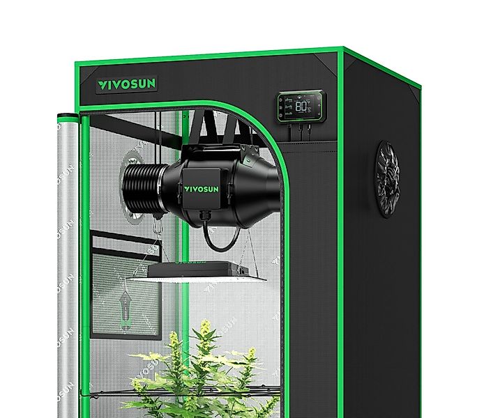 VIVOSUN Gewächshaus VIVOSUN Smart Growbox Komplettset, BxTxH: 60 x 60 x 120 günstig online kaufen