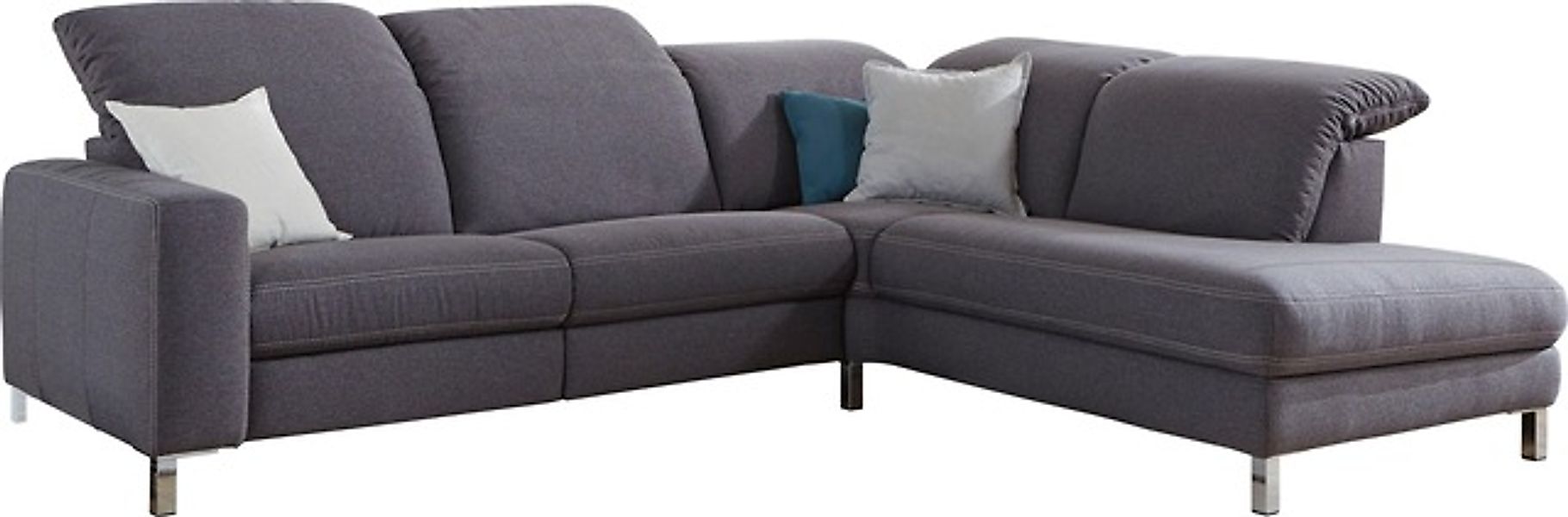 3C Candy Ecksofa »Homely bequem und komfortabel, mit verstellbaren Kopfteil günstig online kaufen