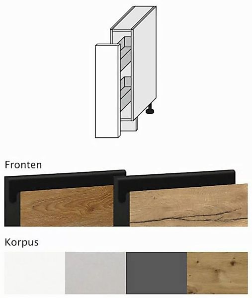 Feldmann-Wohnen Backofenumbauschrank Treviso (1-St) 60cm Front- & Korpusfar günstig online kaufen