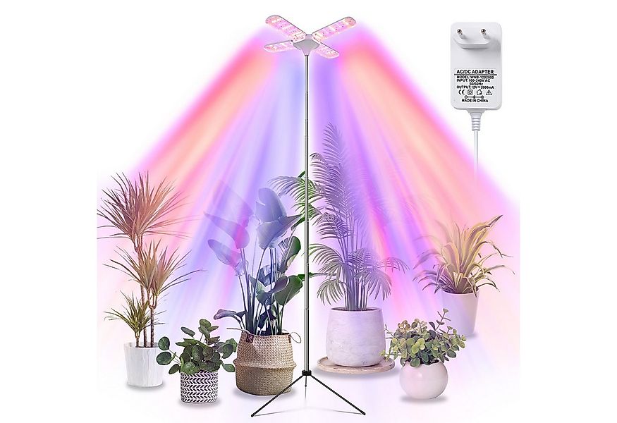 Rosnek Pflanzenlampe Vollspektrum LED, höhenverstellbar mit 3 Lichtmodi & T günstig online kaufen