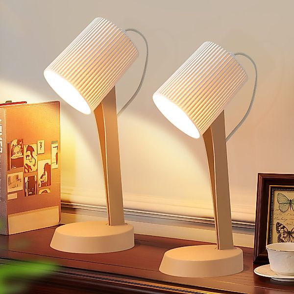 ZMH Tischleuchte Modern Landhausstil Tischlampe mit günstig online kaufen