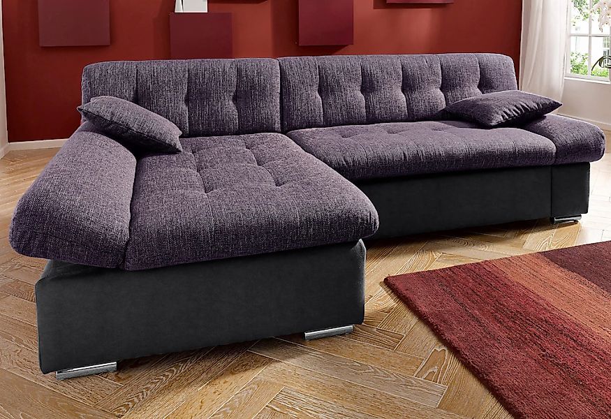 TRENDMANUFAKTUR Ecksofa "Reggae, modern und bequem, aktueller Materialmix, günstig online kaufen