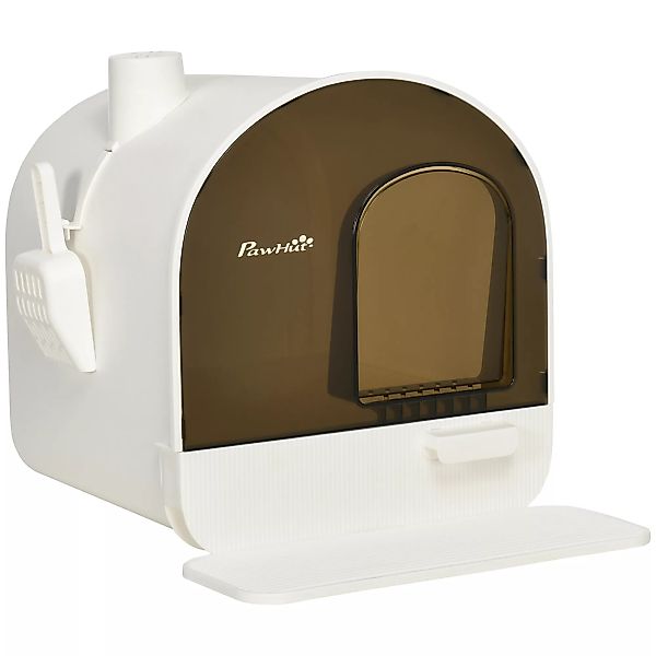 PawHut Katzentoilette mit Haube  Toilette für Katzen bis 5 kg, mit Deckel, günstig online kaufen