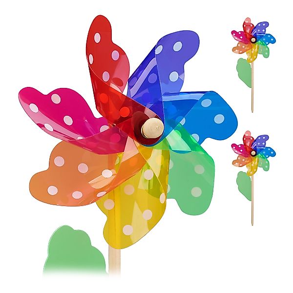 relaxdays Deko-Windrad 2er Set Windrad günstig online kaufen