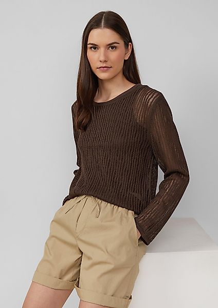 s.Oliver Strickpullover Luftiger Strickpullover aus Leinenmix günstig online kaufen
