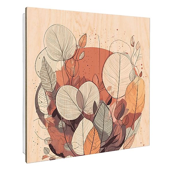 Banjado Großer Schlüsselbox Holz 30x30cm Weiß Scharnier Rechts 50 Haken Sch günstig online kaufen